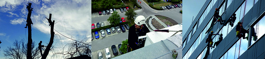 Prace wysokościowe, usługi wysokościowe - Kraków, mycie elwacji, mycie okien na wysokości