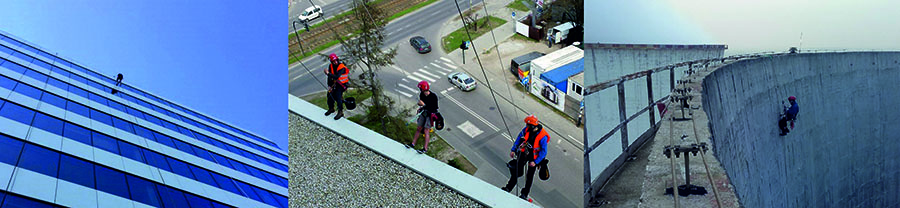 Prace wysokościowe, usługi wysokościowe - Kraków, mycie elwacji, mycie okien na wysokości